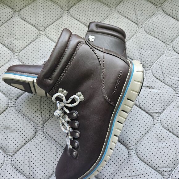 Cole Haan Zerogrand Lace‎ Up Boots Size 9.5 Brown Leather Waterproof C33960 main image 15